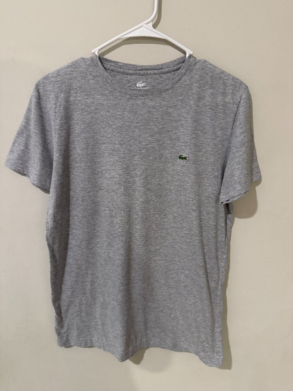 Lacoste Men's Gray Pima Cotton Crew Neck T-Shirt